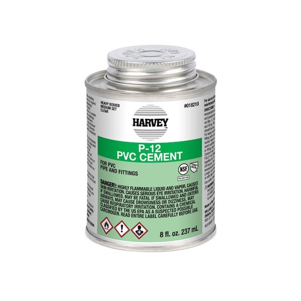 Oatey Clear Cement For PVC 8 oz